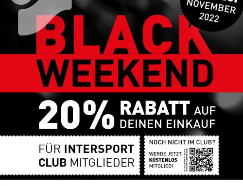 Black Weekend Aktion bei INTERSPORT Hübner
